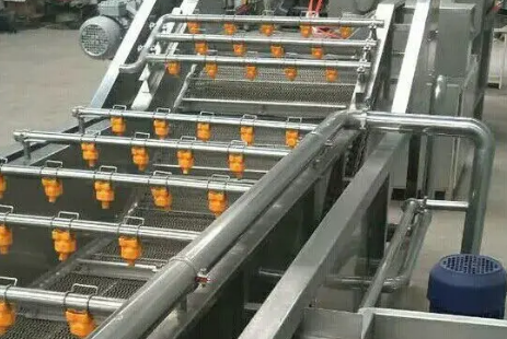 手拉葫蘆用于氣泡清洗機安裝（水果自動化清洗設(shè)備）